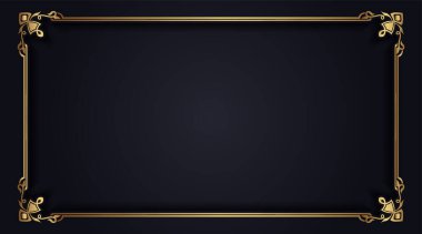 Altın mandala süslemeli çiçek çerçevesi