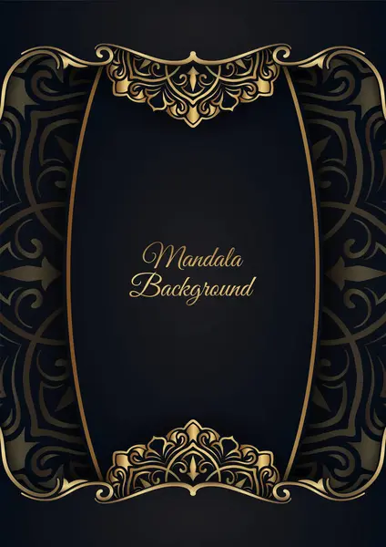 Altın mandala süslemeli lüks bir arka plan.