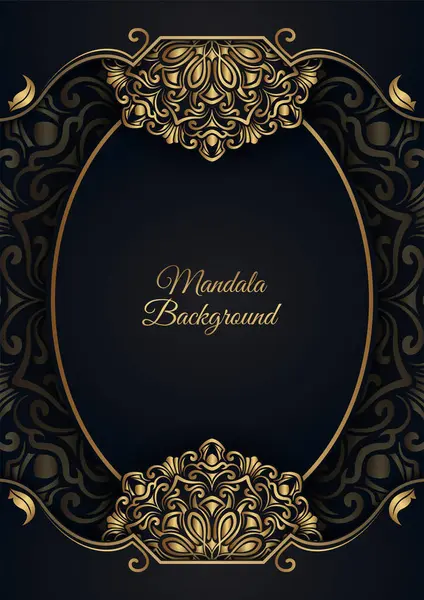 Altın mandala süslemeli lüks bir arka plan.