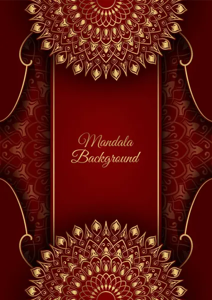 Altın mandala süslemeli lüks bir arka plan.