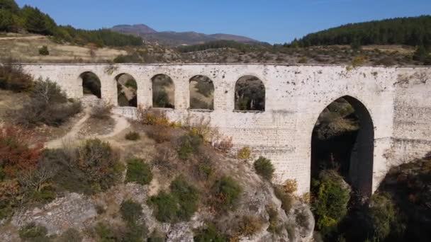 Historisch Stenen Aquaduct Vallei — Stockvideo