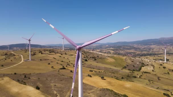 Het Imago Van Windenergie Een Van Hernieuwbare Energiebronnen Gebruikt Bij — Stockvideo