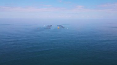 Balık havuzlarının görüntüsü, su kültürünün ana formu. Somon, levrek, levrek ve alabalık denizde, göllerde ve göllerde ticari balıkçılık için kullanılan balık havuzlarında en yaygın olarak yetişen balıklardır..