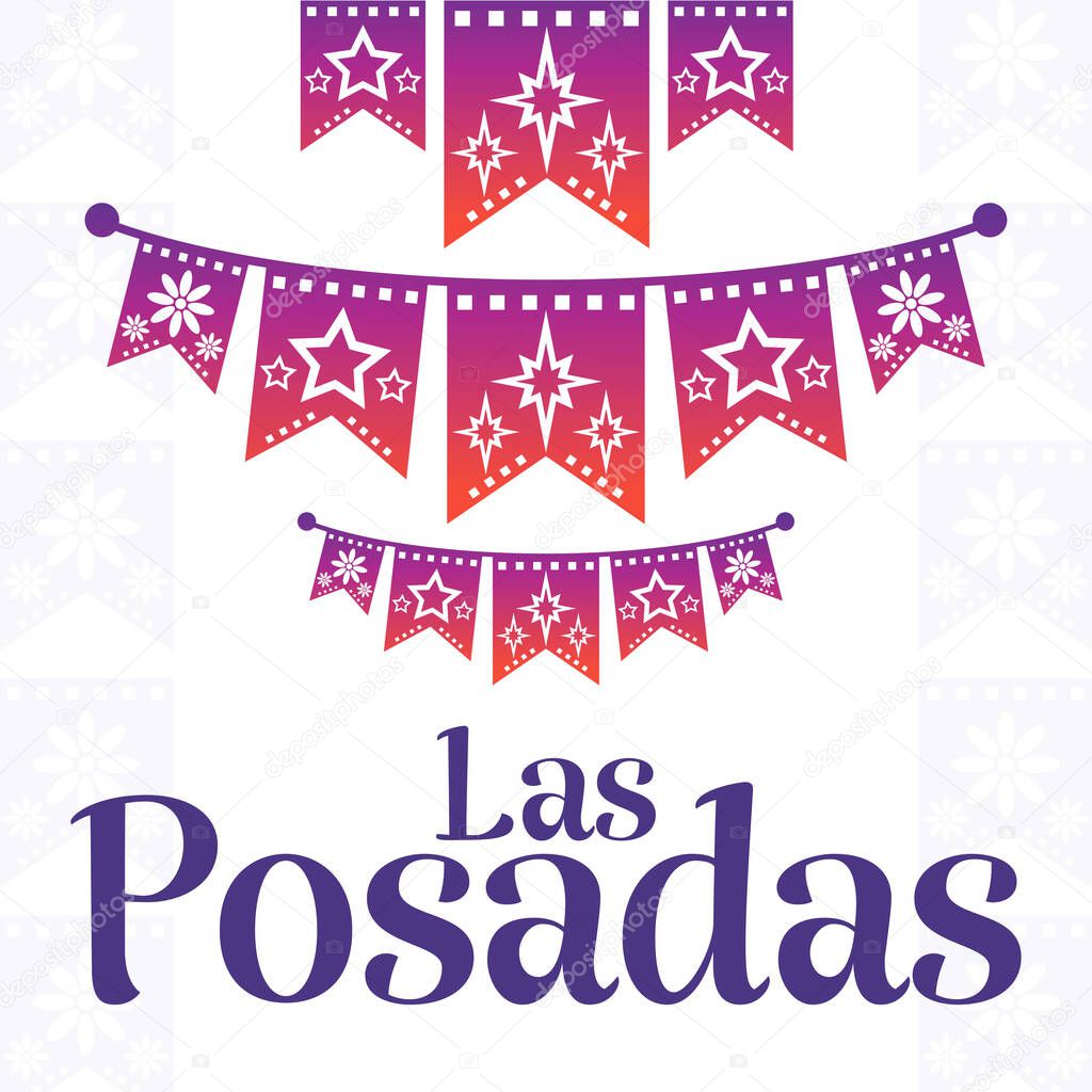 Las Posadas. Vector illustration. Holiday poster