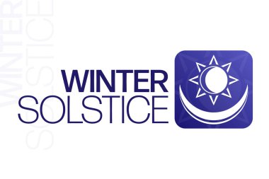 Kış Gündönümü. Vektör çizimi. Tatil posteri