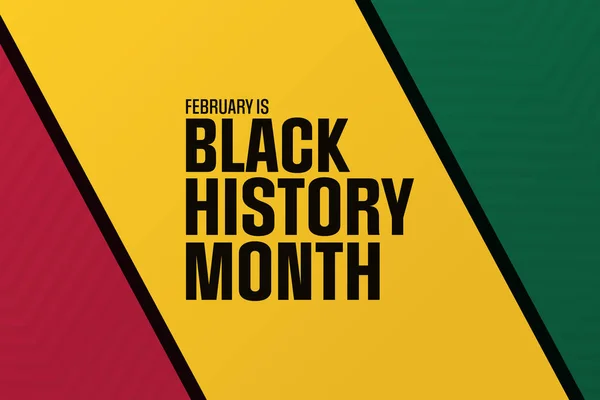 Φεβρουάριος Είναι Μήνας Μαύρης Ιστορίας Εικονογράφηση Διανύσματος Αφίσα Διακοπών — Διανυσματικό Αρχείο