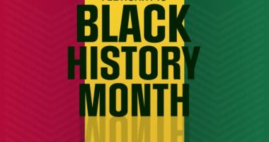 February is Black History Month. HD, 4K footage. Motion design holiday animation. Loop video