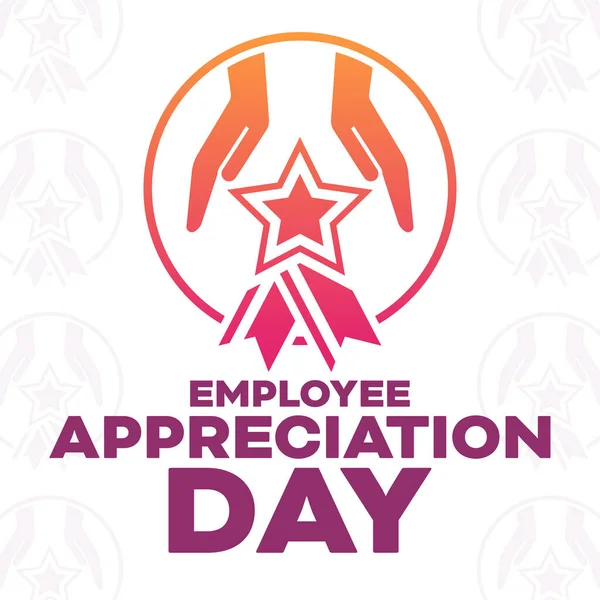 Employee Appreciation Day Vector Illustration Holiday Poster Vecteurs De Stock Libres De Droits