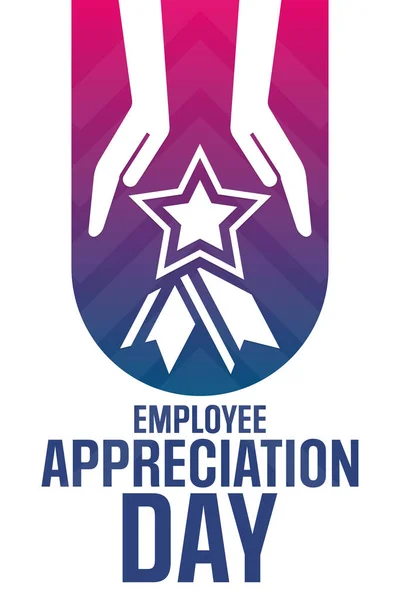 Employee Appreciation Day Vector Illustration Holiday Poster Vetores De Stock Royalty-Free