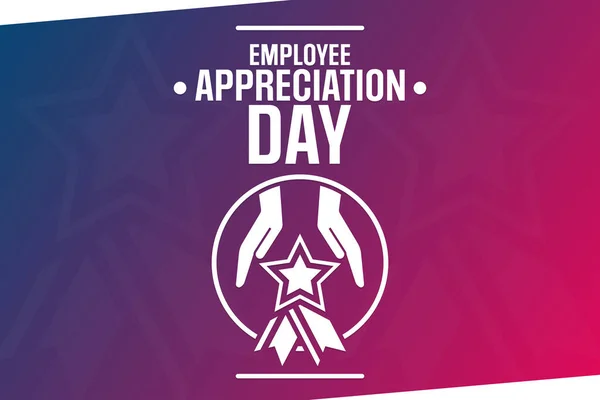 Employee Appreciation Day Vector Illustration Holiday Poster Ilustração De Stock