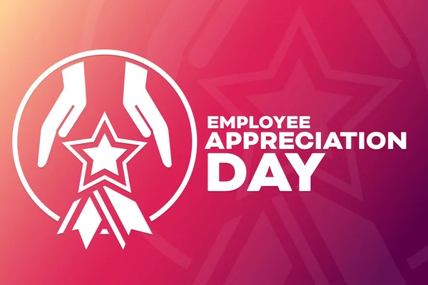 Employee Appreciation Day Vector Illustration Holiday Poster Ilustrações De Stock Royalty-Free