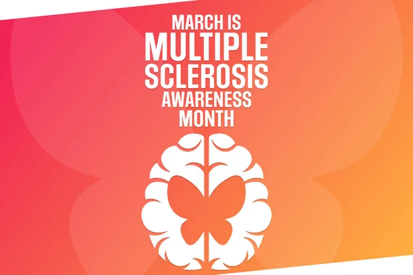 March Multiple Sclerosis Awareness Month Vector Illustration Holiday Poster — Image vectorielle