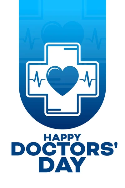Happy Doctors Day Vector Illustration Holiday Poster Ilustrações De Stock Royalty-Free