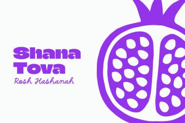 Rosh Hashanah, Yahudi Yeni Yıl Kutlaması. Shana Tova, mutlu yıllar. El çizimi biçim vektör illüstrasyonu. Tatil afişi, kart, poster ve arkaplan şablonu
