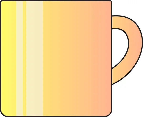 Hermoso Brillante Vector Copa Color Amarillo Diseñado Concepto — Vector de stock
