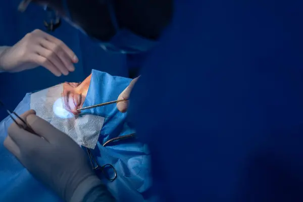 Blefaroplastia Cirurgia Plástica Para Correção Defeitos Deformidades Desfigurações Das Pálpebras — Fotografia de Stock