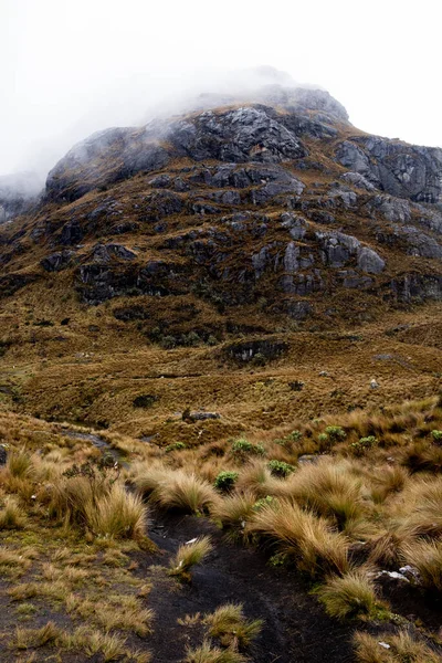 Yağmurlu Bulutlu Bir Günde Ekvador Dağları Ndaki Cajas Ulusal Parkı — Stok fotoğraf