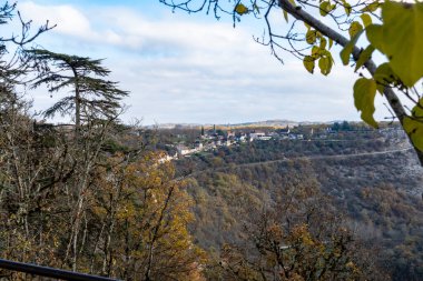 Rocamadour is old medieval town, Perigord Noir in Dordogne, France.