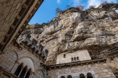 Rocamadour is old medieval town, Perigord Noir in Dordogne, France.