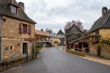 Saint leon sur Vezere is old medieval town, Perigord Noir in Dordogne, France.