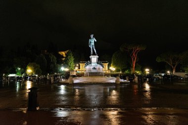 David Michelangelo Piazzale square at night in Florence, Italy.
