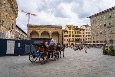 İtalya, Floransa 'daki Piazza Della Signoria.