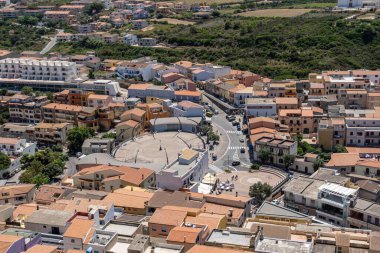 Ortaçağ Castelsardo kasabası, Sassari ili, Sardunya, İtalya