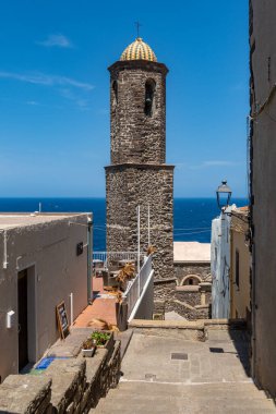 Ortaçağ Castelsardo kasabası, Sassari ili, Sardunya, İtalya