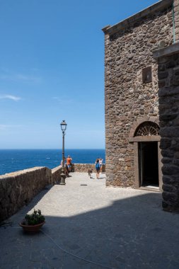 Ortaçağ Castelsardo kasabası, Sassari ili, Sardunya, İtalya