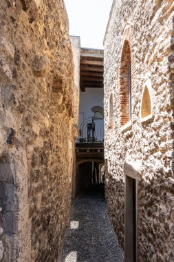 Ortaçağ Castelsardo kasabası, Sassari ili, Sardunya, İtalya