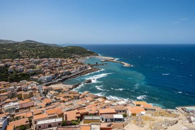 Ortaçağ Castelsardo kasabası, Sassari ili, Sardunya, İtalya