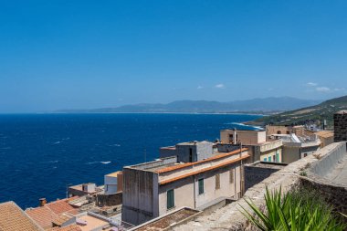 Ortaçağ Castelsardo kasabası, Sassari ili, Sardunya, İtalya