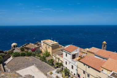 Ortaçağ Castelsardo kasabası, Sassari ili, Sardunya, İtalya