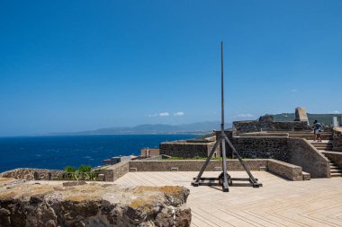 Ortaçağ Castelsardo kasabası, Sassari ili, Sardunya, İtalya