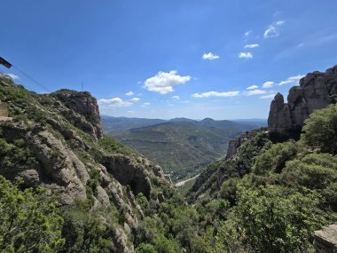 Katalonya, İspanya 'daki Montserrat Dağı Manastırı