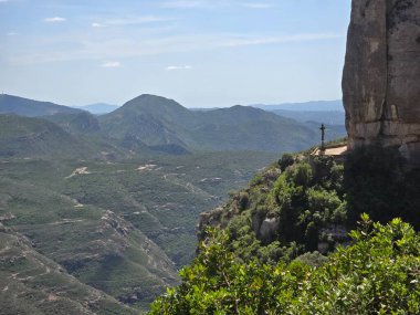 Katalonya, İspanya 'daki Montserrat Dağı Manastırı