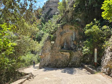 Katalonya, İspanya 'daki Montserrat Dağı Manastırı