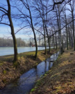 Doğa manzarası ve şehir manzarası bulanık 
