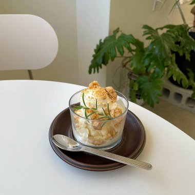 yanında vanilyalı dondurma