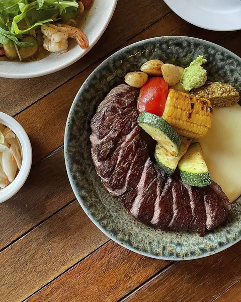 Bifteğin mutfak fotoğrafı.