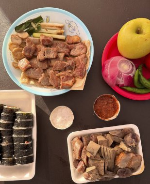 Lezzetli yemeklerin yemek fotoğrafı.