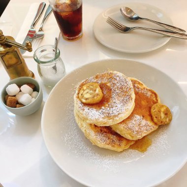 Lezzetli ve sağlıklı kahvaltı, yakın çekim.
