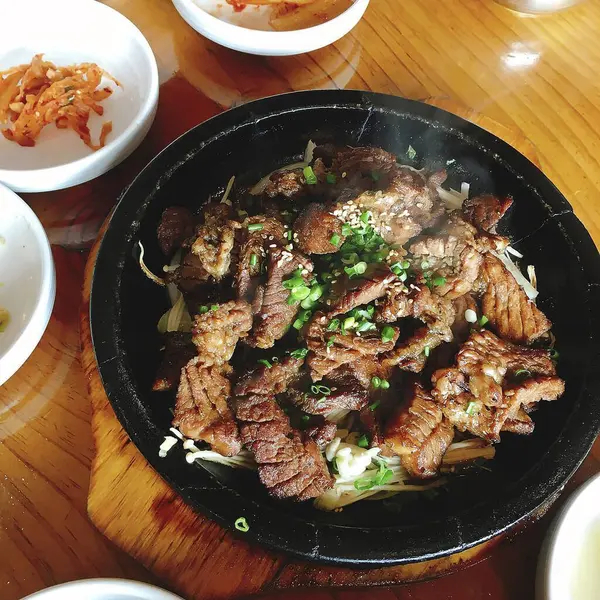 Lezzetli Asya mutfağının yakın görüntüsü