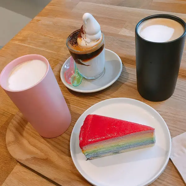 Kahveli sütlü kahve.