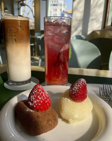 Lezzetli Asya yemeklerinin yakın görüntüsü