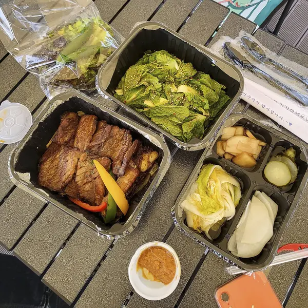 Lezzetli ve sağlıklı yemekler, yakın çekim.