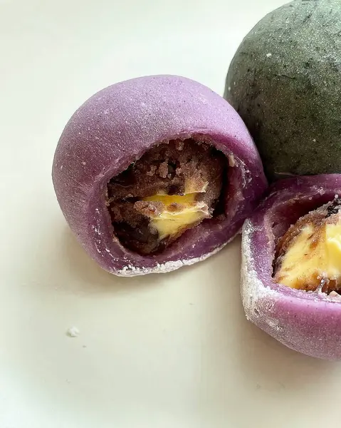 Lezzetli Asya tatlılarının yakın görüntüsü