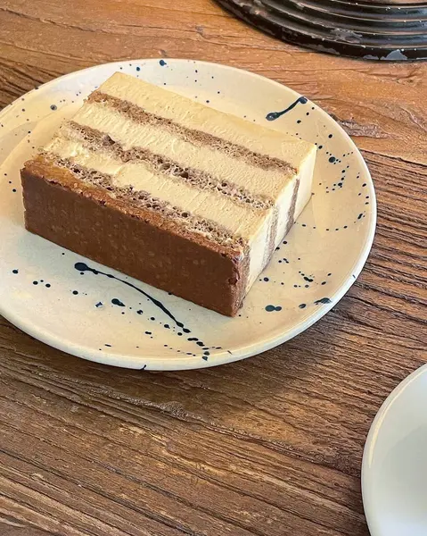 Bir dilim çikolatalı pasta.