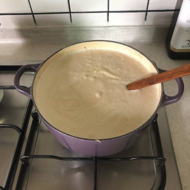 Hamuru hazırlama süreci.