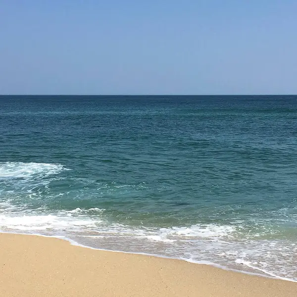 Deniz manzarası, mavi gökyüzü